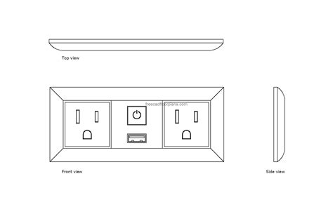 autocad electrical box outlet|cad free blocks switch outlet.